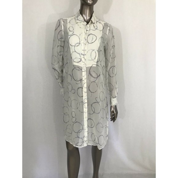 NWT BCBG Taylur 100% silk blouse button down Top - Picture 4 of 6